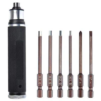 Image of Jufjsfy 6 in 1 Screwdrivers Repair Kit 1.5mm 2.0mm 2.5mm 3.0mm Hex Driver Hand Set for RC FPV Drone