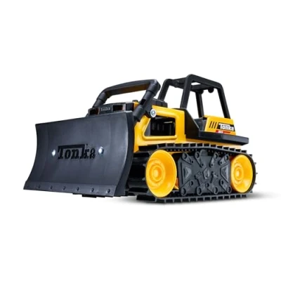 Image of Tonka Steel Classics Bull Dozer Kids Construction Toys for Boys and Girls, Vehicle Creative Play, Motor Skill Development Ages 3+ Basic Fun 06086 FFP