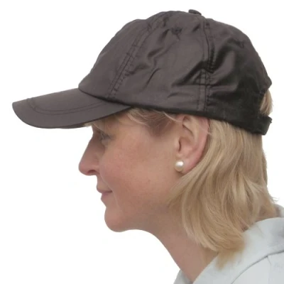 Image of Unisex Mens &amp; Ladies Water Repellent Wax Rain Cap Black