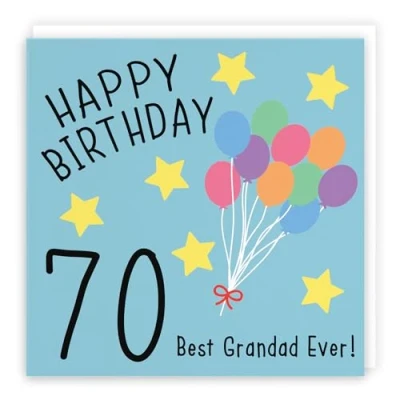 Image of Hunts England Grandad 70th Birthday Card Happy 70 Best Ever Original Collection Age