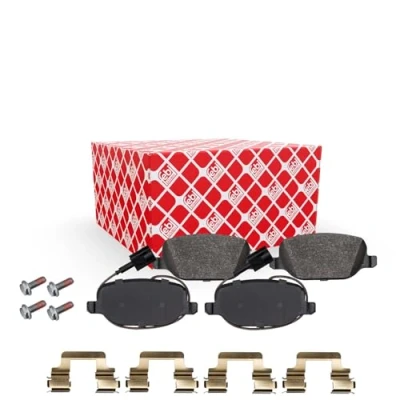 Image of 77366753 Brake pad set FEBI BILSTEIN 175272 Rear Axle incl. wear warning contact with fastening material attachment
