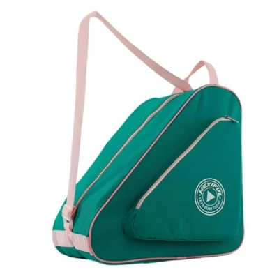 Image of HEXIFUL Skate Bag to Carry Ice Skates, Inline Roller Skates and Quad for Both Kids Adults (Green/Pink)