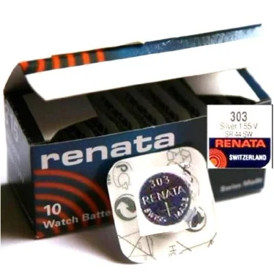 Image of 1 x Renata 303 Swiss Made Lithium Coin Cell Battery SR44SW