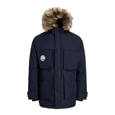 Image of Jack &amp; Jones Jjstar Jacket Parka, Men&#039;s, Size: Large, Dark navy