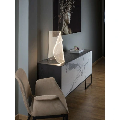 Image of Velos Ii Integrated LED Table Lamp Chrome 3000K