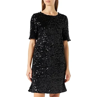 Image of PIECES Women&#039;s Pckam SS Dress, Black, M