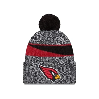 Image of New Era Arizona Cardinals NFL 2023 Sideline Sport Knit OTC Black Red Beanie