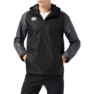 Image of Canterbury Men&#039;s Pro II Vaposhield Full Zip Water Resistant Jacket, Black, XS