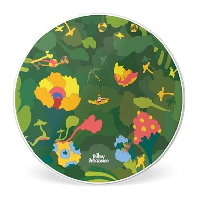 Image of Evans Beatles Bass Drum Head Yellow Submarine Resonant Drumhead Primrose Prairie, 20 inch