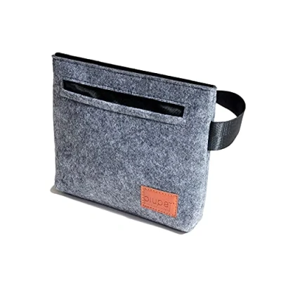 Image of PiuPet® Dog treat pouch I With 3 pockets Magnetic closure walking bag food pouches in felt look training
