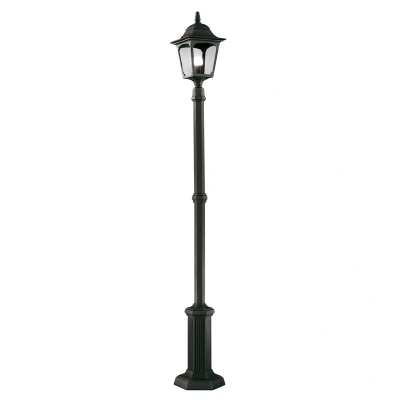 Image of Chapel 1 Light Outdoor Lamp Post Black IP44, E27