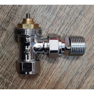 Image of Thermostatic Radiator Valve Angled TRV Body ONLY no Head S1 TC TRVBODY