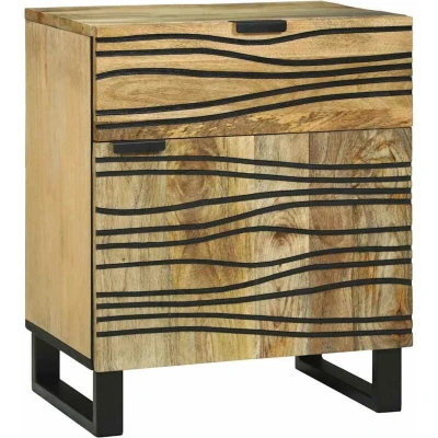 Image of vidaXL Bedside Cabinet 50x33x60 cm Solid Mango Wood