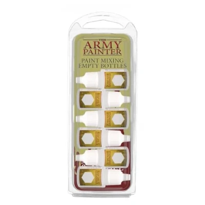 Image of The Army Painter Empty Paint Mixing Bottles Colour Pack of 6 12 ml Dropper Accessories for Tabletop Wargames Miniature Modelling