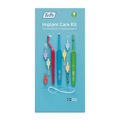 Image of TePe implant Kit, 12pcs Oral Care kit for Care, interdental Cleaning Tools, Specialty Brushes Good Hygiene