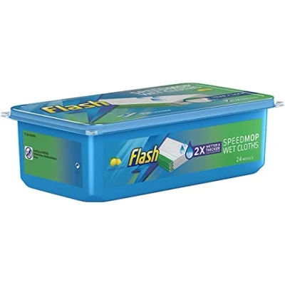 Image of Floor Cleaner Safe &amp; Fast Wetter Thicker Speed Mop 24 Refils Lemon Scent