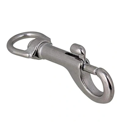 Image of CNBTR 70mm Silver 304 Stainless Steel Trigger Bolt Snap Clip Hook with Swivel Eye for Pet Chains