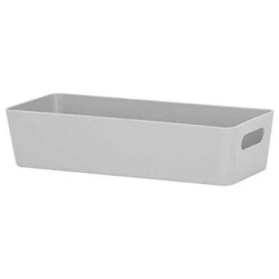 Image of Wham 14.01 25cm Home Rectangular Studio Storage Basket (Grey)