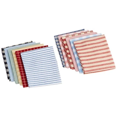 Image of Dunroven House Homespun 18 x 21 inch Fat Quarters 12pcs White &amp; Cream, Other, Multicoloured, 12.06x14.6x8.25 cm