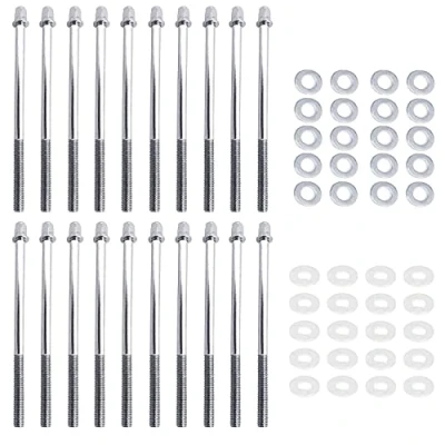 Image of Jiayouy 90MM Bass Drum Tension Rods with Washers Set Mounting Hardware 20/Pack