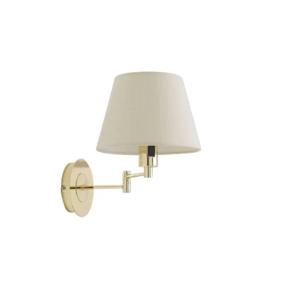 Image of Lindby Pola wall light, extendible lampshade, brass