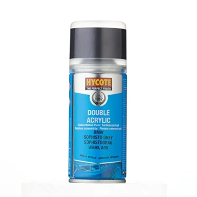 Image of Hycote Double Acrylic Aerosol Car Spray Paint, BMW Sophisto Grey, 150 ml