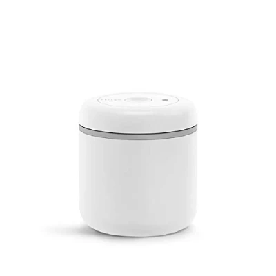 Image of Fellow Atmos Vacuum Canister for Coffee &amp; Food Storage Airtight Sealed Container, Matte White, Medium Bean Storage, 0.7 Litre Jar