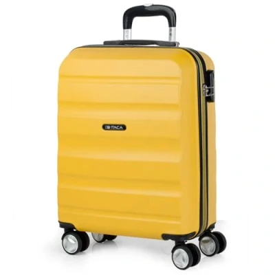 Image of ITACA Rigid Suitcase Medium Size ABS 65cm Hard Shell Lightweight 20kg with Combination Lock and Resistant Travel Suitcase, Mustard
