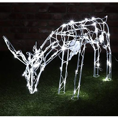 Image of Christmas Concepts® 79cm Animated Light Up Reindeer with White LED Lights (Doe)