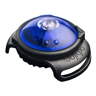 Image of Orbiloc Dog Safety Light Waterproof Collar Night for Dogs High Visibility Running Durable Clip On Flashing Leads and Harnesses Walking Blue