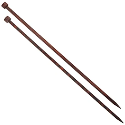 Image of KnitPro 30 cm x 7 mm Cubics Single Pointed Needles, Rosewood