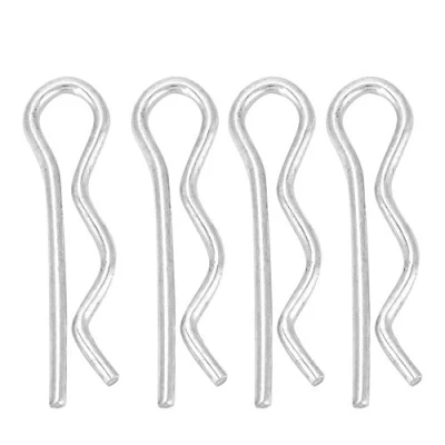 Image of R Retaining Clips Mechanical Hitch Hair Spring Cotter Pins Zinc Plated Fixing Pin Fastener Tractor Clip(1.6*28mm30pcs)