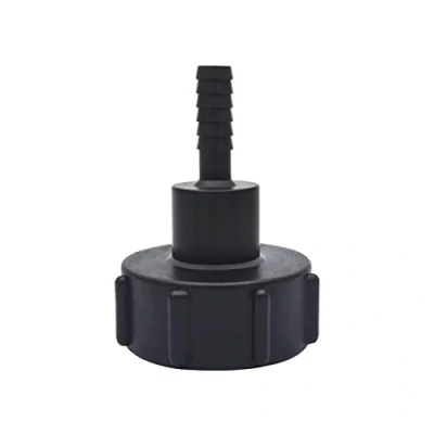 Image of 1/2&quot; IBC Tank Fittings with Sealing Ring, Water Butt Tap Connector Fit for 12MM Inside Diameter Hose Garden Adapter Replacement Valve Parts (S60*6,Black)