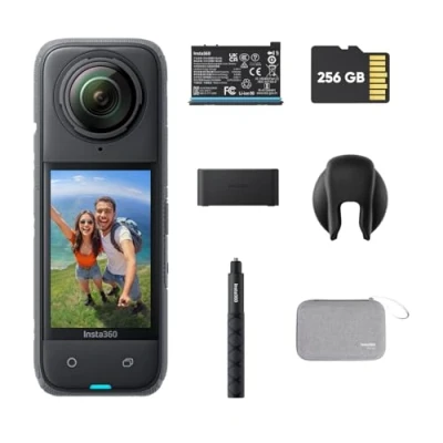 Image of Insta360 X4 Endurance Bundle 8K Waterproof 360 Action Camera, 4K Wide Angle Video, Invisible Selfie Stick, Removable Lens Guards, 135 Min Battery Life, AI Editing, Stabilization, for Sports, Travel
