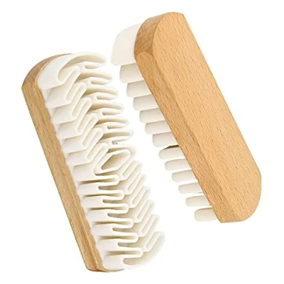 Image of Suede shoe brush,Wooden Nubuck And Restorer brush Hard wearing crepe for Careful Cleaning of Boots Safe Grip Easy to Use.