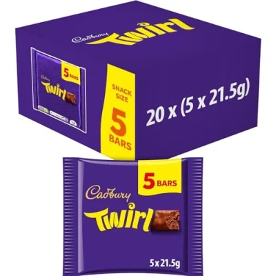 Image of Cadbury Twirl Chocolate Bars, 20 x 107.5g