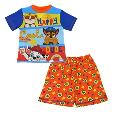 Image of Paw Patrol Short Pyjamas Nightwear Shorties Boys Kids Toddler 2 3 years Multicolour