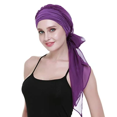 Image of Chemo Turbans For Patients Cancer Headwear Chemotherapy Scarf Cap