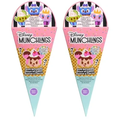Image of Just Play Disney Munchlings Single Serve Scented Collectible Plush 2 Pack, Kids Toys for Ages 0