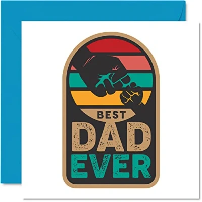 Image of Special Birthday Cards for Dad Best Ever Awesome Happy Card from Daughter Son, Father Gifts, 145mm x Fathers Day Greeting Gift Papa Daddy