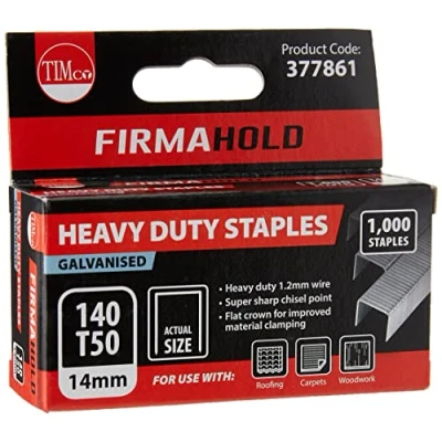 Image of TIMCO Heavy Duty Chisel Point Galvanised Staples 14mm
