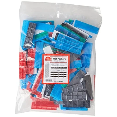 Image of TIMCO Assorted Packers Colours Colourful spacers, shims, Plastic 28mm 100 x 28 Bag of 200