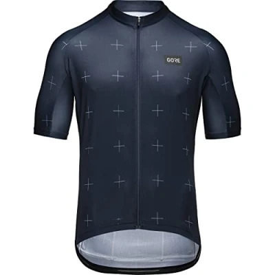Image of GORE WEAR Men&#039;s Daily Short Sleeve Cycling Jersey, S, Navy Blue/White