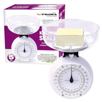Image of 5KG RETRO KITCHEN SCALE WEIGHING COOKING FOOD WEIGHT ROUND COMPACT TRADITIONAL