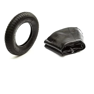 Image of Wheelbarrow Tyre + Inner Tube 3.50 8 350 Garden Wheel Barrow Cart Tire 350/8