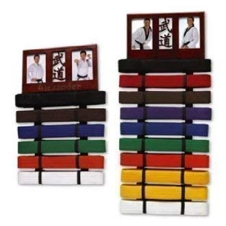 Image of Martial Arts Photo Frame Belt Display wall mounted