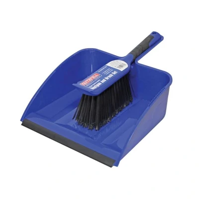 Image of Faithfull FAIBRDUSTLRG 400mm (16in) Wide Dustpan &amp; Soft Grip Brush Set