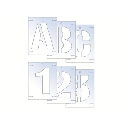 Image of Scan SCA9403 Reusable Letter and Numbers Stencil Kit 25 mm