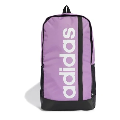 Image of adidas Unisex Essentials Linear Backpack, preloved purple/black/white, One Size