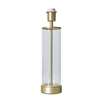 Image of MiniSun Contemporary Matt Gold &amp; Clear Tube Table Lamp Base